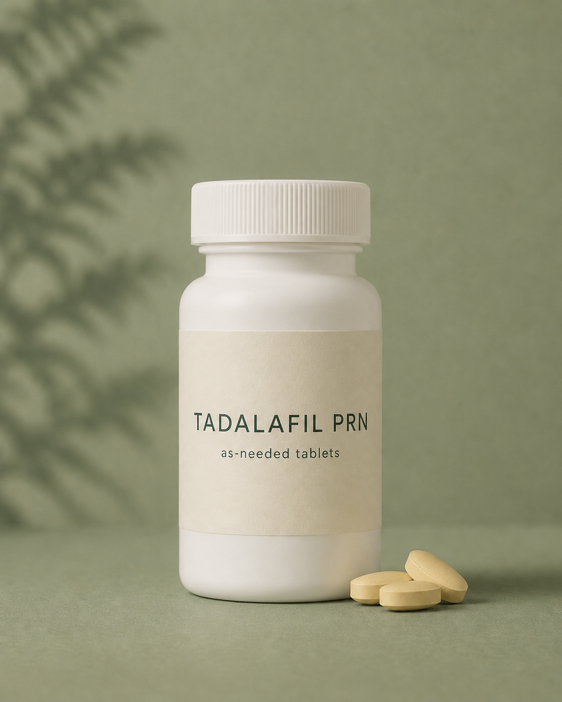 Tadalafil PRN prescription tablet bottle